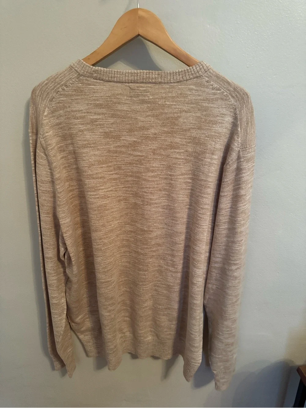 J.Crew tan 100% cotton  Men’s Sweater  in XL NWT